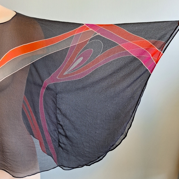 🅱️🅾️G🅾️ Pure silk color prints 2 ways blouse and scarf - Picture 11 of 14